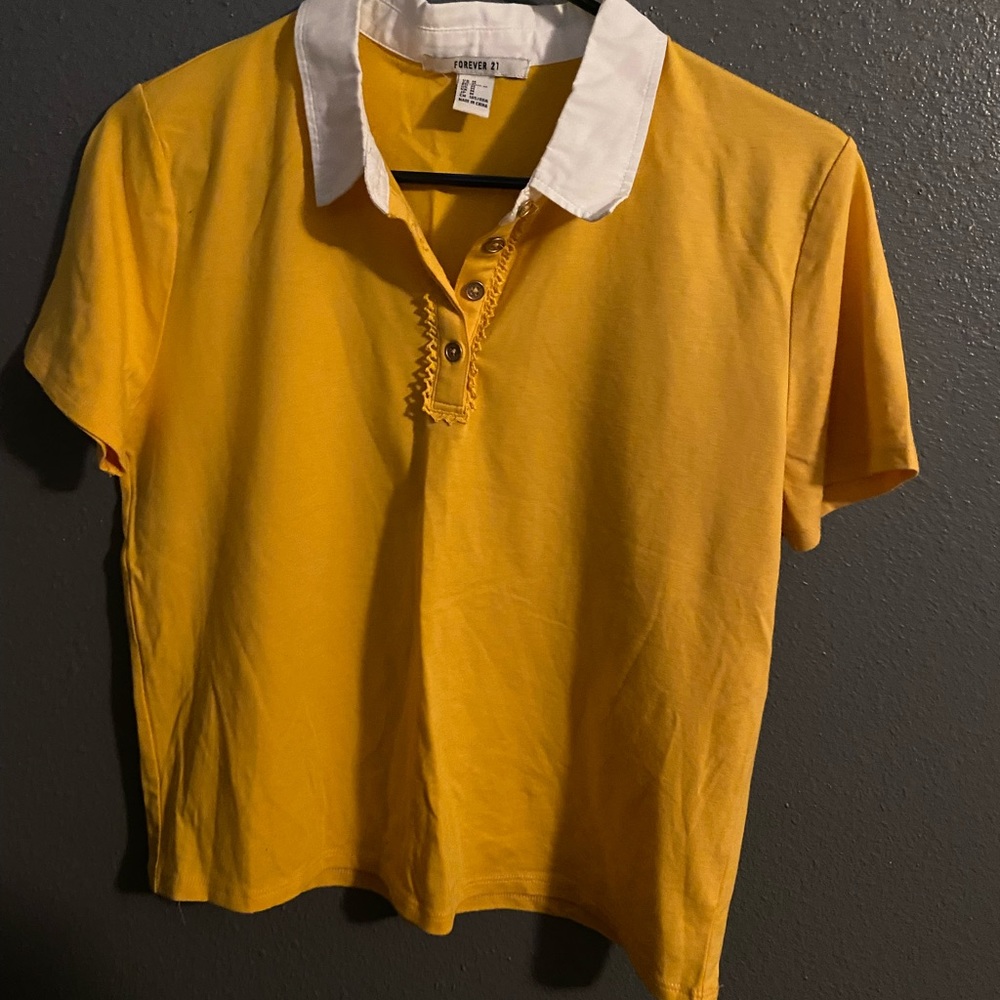 Yelloworange collared shirt